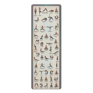 Yoga Mat with Pose Guide for Daily Exercise